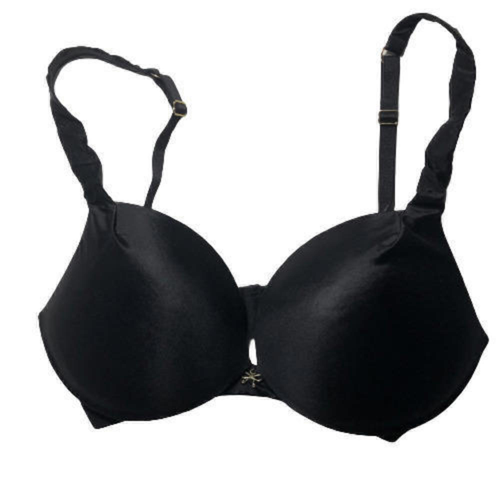 #2721 Victoria's Secret T Shirt Push Up Full Coverage Bra Black Strap 32DD